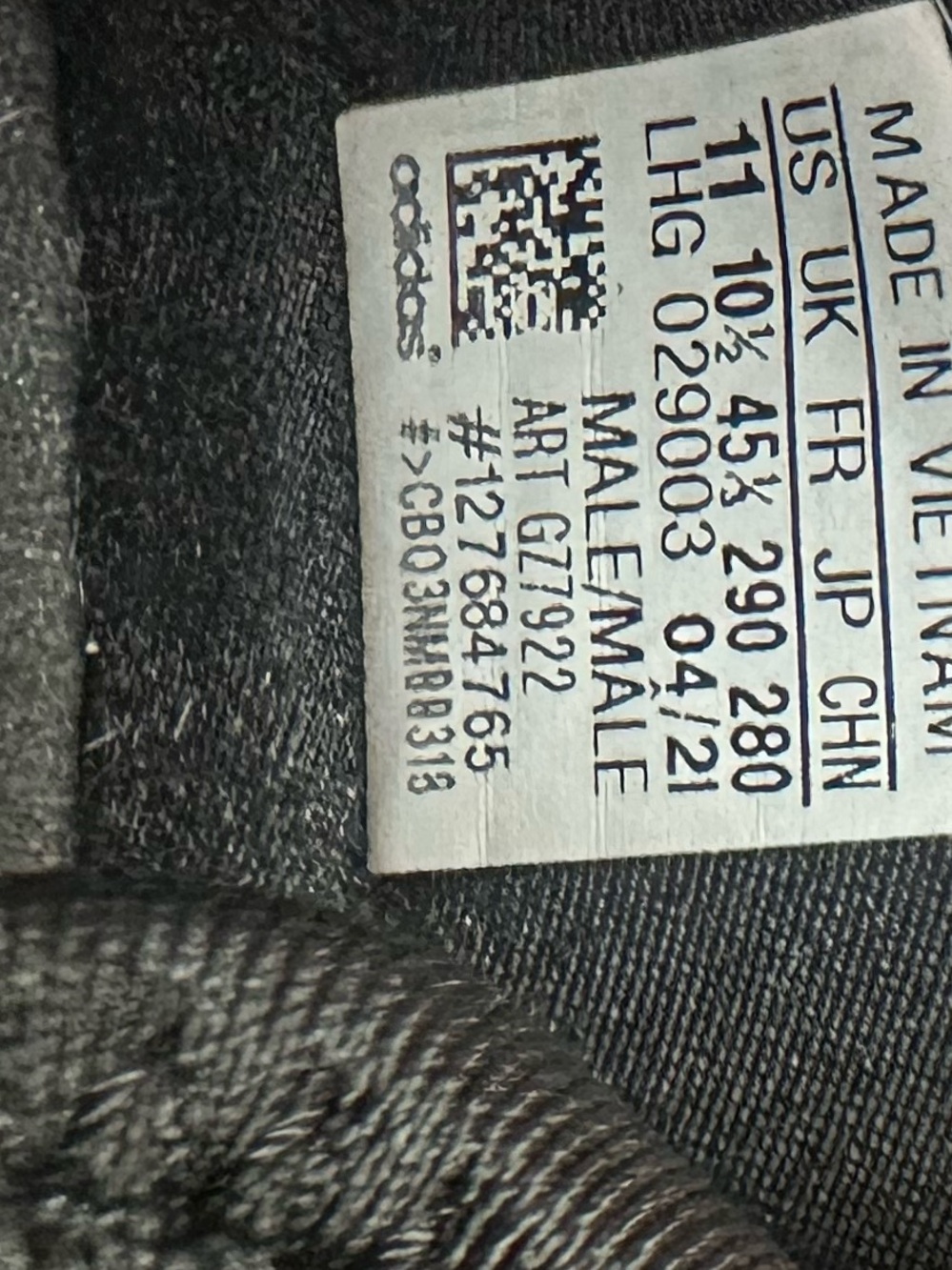 adidas Black Sneakers with Red & Blue Midsole Accents - Picture 9 of 9